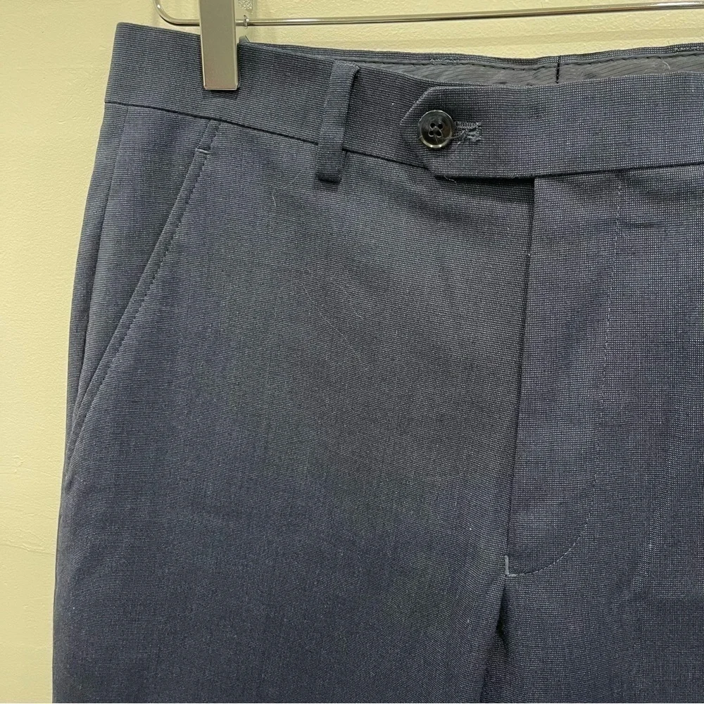 Alfani Slim Fit Navy Blue Trouser Pants Size 30W 30L